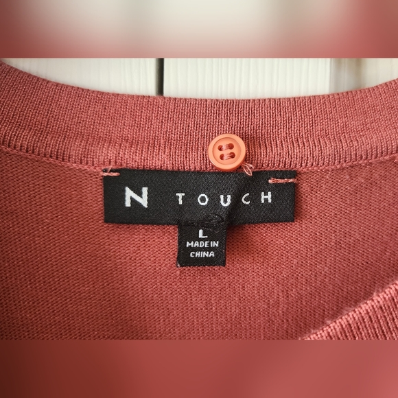 N Touch Sweater | Woman's Large | Red | Plaid - Picture 2 of 3
